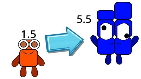 Interactive Numberblock 1.5 to 5.5 - YouTube