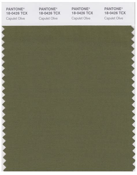 Pantone Smart 18-0426 TCX Color Swatch Card | Capulet Olive | Pantone ...