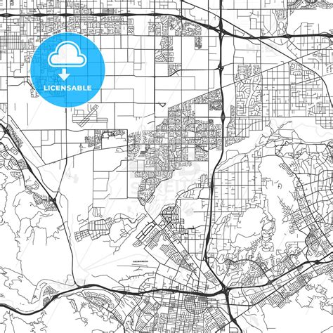 Eastvale, California - Area Map - Light - HEBSTREITS