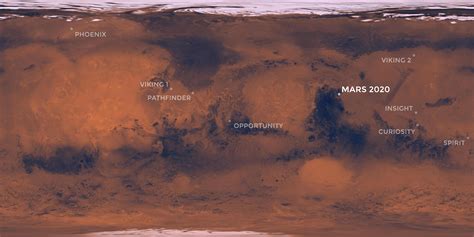 Map of NASA's Mars Landing Sites | NASA Jet Propulsion Laboratory (JPL)