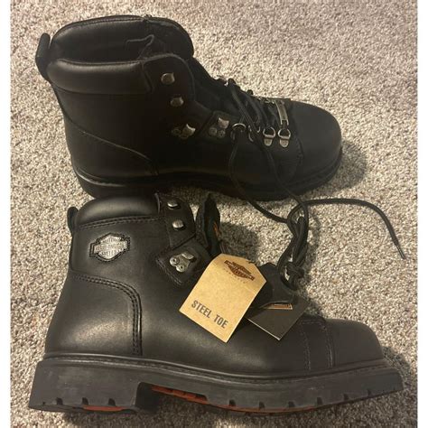 Mens Size 8.5 Harley Davidson Motorcycles Steel Toe... - Depop