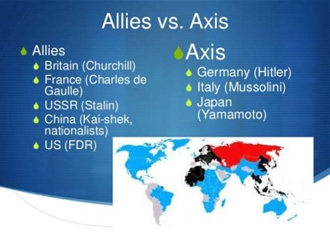 Map Of World War 2 Axis And Allies