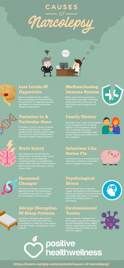 10 Causes Of Narcolepsy (Excessive Daytime Sleepiness) – Infographic – Positive Health Wellness