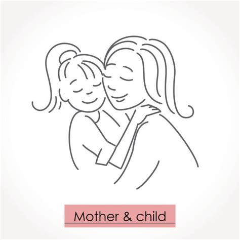 How To Draw A Mom And Daughter Hugging Easy : How To Draw A Mom Hugging Her Baby | Bodemawasuma