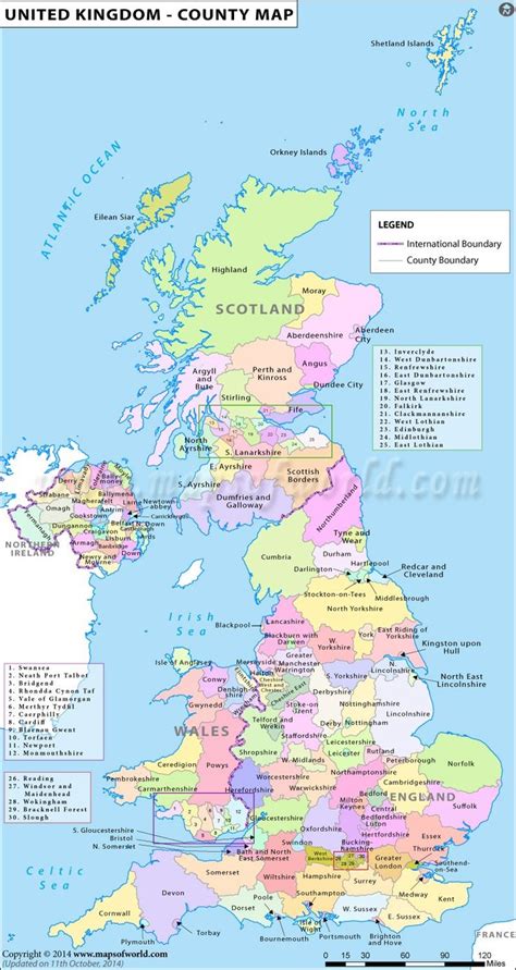 UK Counties Map | Map of Counties In UK | England map, County map, Scotland map