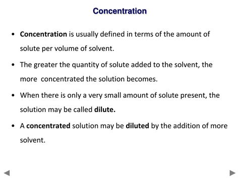 PPT - The Concentration of Substances VCE Chemistry Unit 2 ...