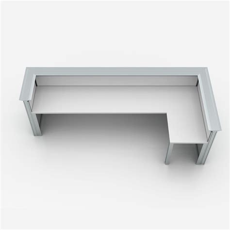 Modern L Shape Salon Reception Desk With LED Light - XINDA CLOVER