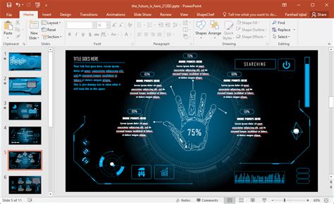 Animated Futuristic PowerPoint Template