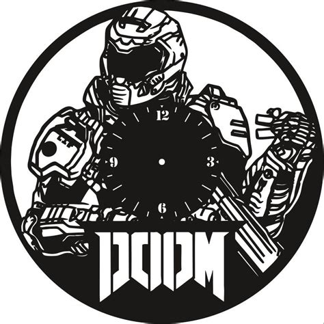 Free vector doom game wall clock cut file dxf – DXF DOWNLOADS – Files ...