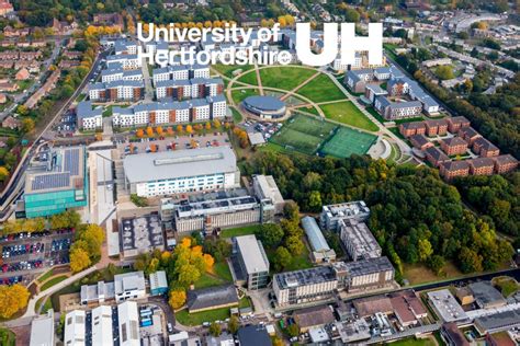 University of Hertfordshire College lane Campus Aerial photography by Pete Stevens - Sun ...