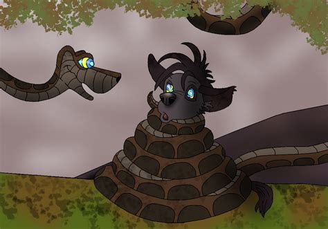 Kaa captures Shenzi the hyena by Kiniun-Latios on DeviantArt