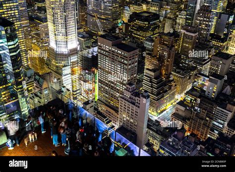 New York Manhattan night view Stock Photo - Alamy