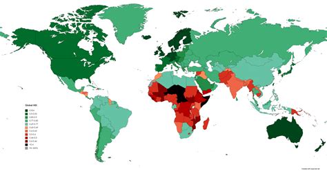 Map of Global HDI : Maps