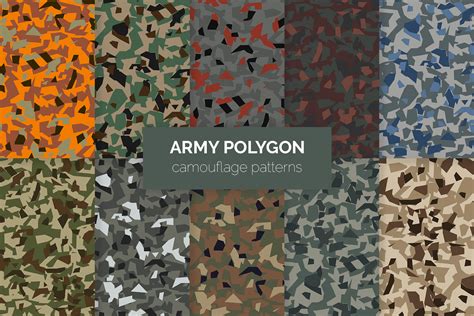 Army Polygon Camouflage Patterns Graphic by 3Y_Design · Creative Fabrica