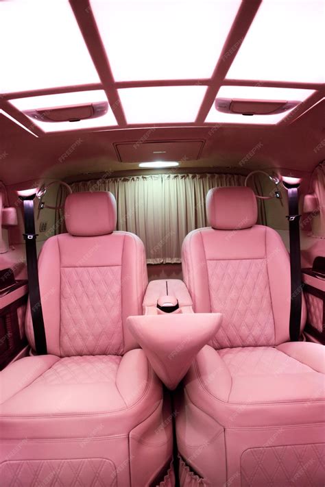 Premium Photo | Luxury modern pink car interior