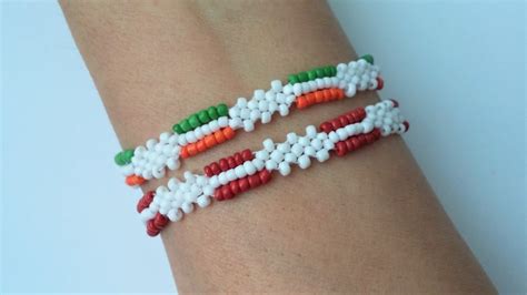 Easy beaded bracelet tutorial. Beginners beading bracelets. Beading tutorial - YouTube