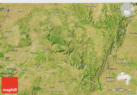 Satellite 3D Map of Balaghat