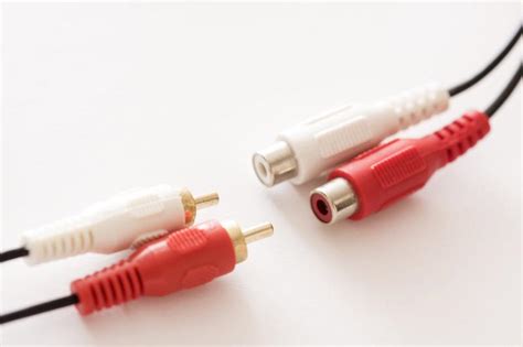 Free image of Red and white phono connectors