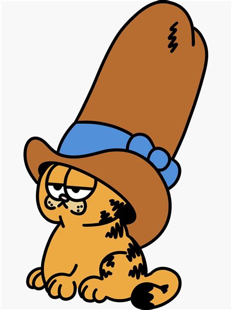 "cowboy garfield yeehaw" Sticker for Sale by jamielynngalla | Redbubble