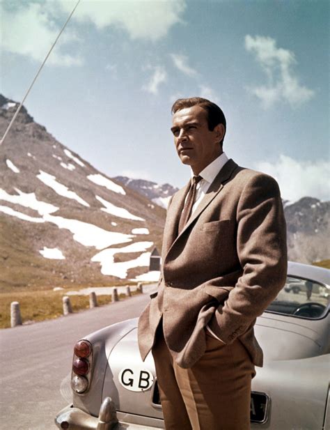 James Bond Photo: Sean Connery And the DB5 in Goldfinger | Sean connery james bond, James bond ...