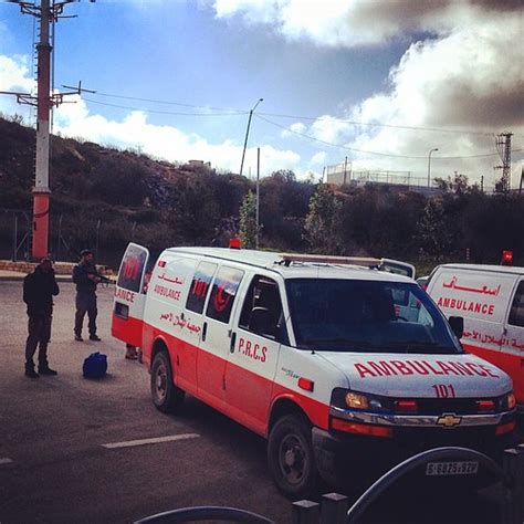 Two ambulances are stopped and fully searched by Israeli b… | Flickr