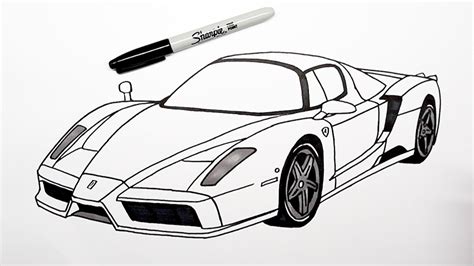 How To Draw A Enzo Ferrari - Animalrepair25