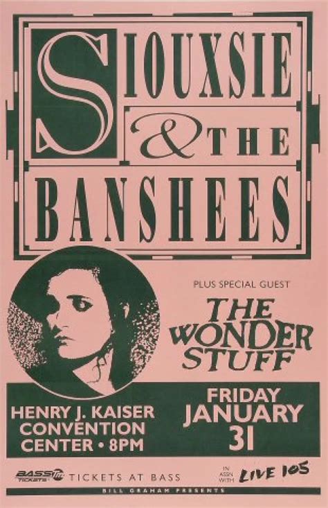 Siouxsie & the Banshees Vintage Concert Poster from Henry J. Kaiser ...