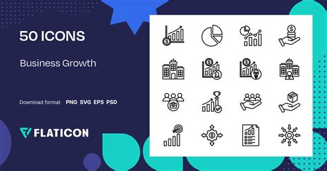 Business Growth Icon Pack | Detailed Outline | 50 .SVG Icons