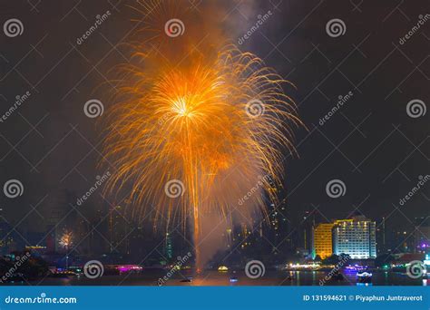 New Year Countdown Fireworks 2018 Stock Image - Image of family, city ...