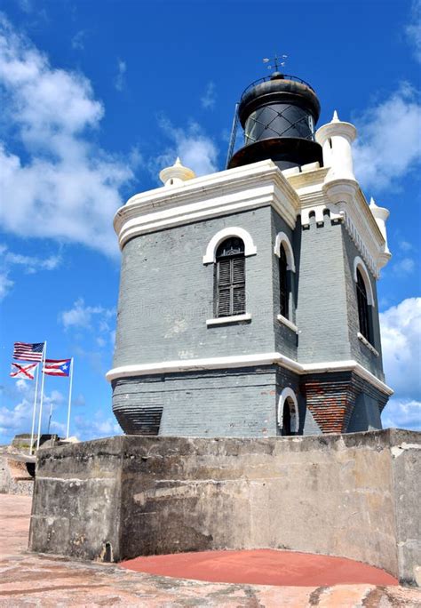 El Morro Lighthouse on Castillo San Felipe Del Morro Stock Image ...