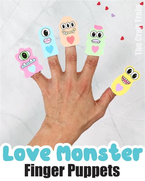 Love monster finger puppets - The Craft Train