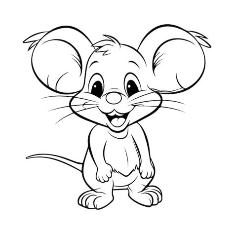 Premium Vector | Cartoon mouse on a white background