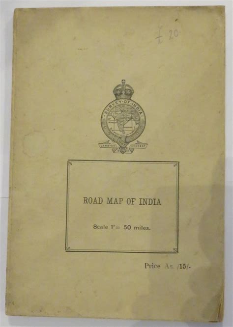 Road Map of India Scale 1:50: Sixth Edition. | St Marys Books And Prints