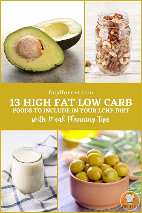 13 High Fat Low Carb Foods to Include in Your LCHF Diet with Meal ...