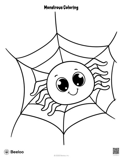 Cute Baby Spider Coloring Page