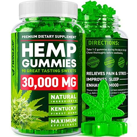 Hemp Gummies - 30000 MG - Premium Stress & Anxiety Relief - Made in USA - 100% Natural & Safe ...