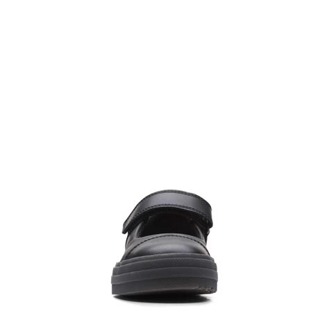 Buy Clarks Flare Shine Lowest Price - Black Kids School Shoes