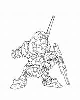 Sd Gundam Coloring Pages sketch template