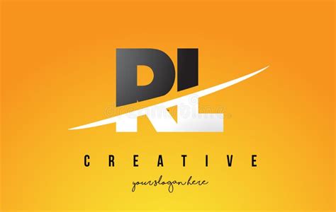 RL R L Letter Modern Logo Design with Yellow Background and Swoosh ...