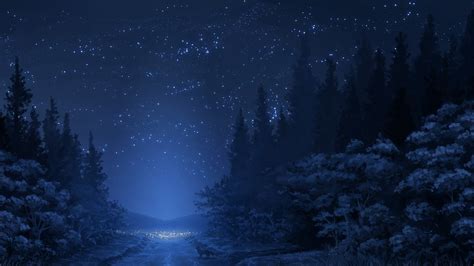 Winter Night Sky Wallpaper - WallpaperSafari