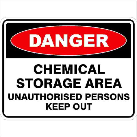 Chemical Storage Area Unauthorised Persons Keep Out - Discount Safety ...