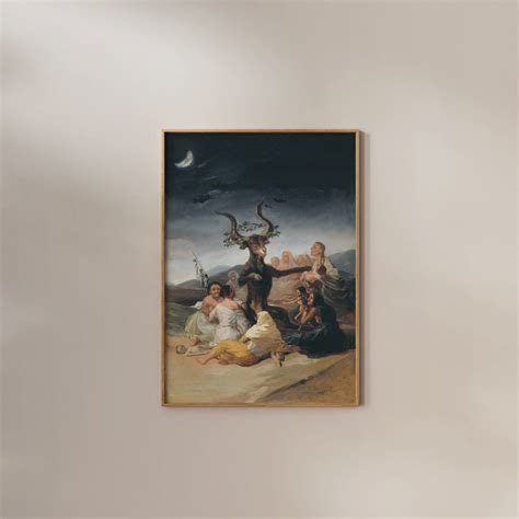 Francisco De Goya Witches Sabbath Reproduction Oil Painting, Vintage ...