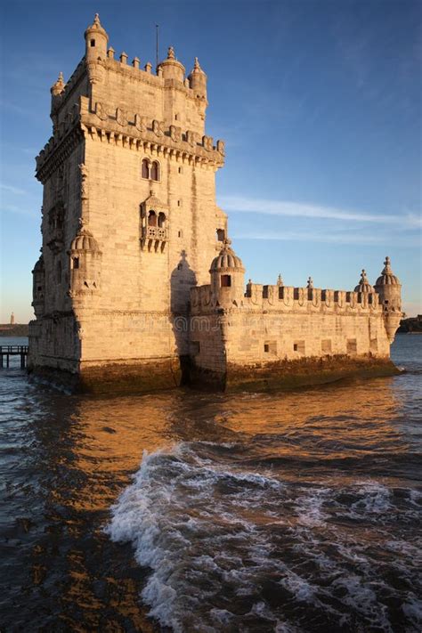 Belem Tower at Sunset stock photo. Image of lisboa, fortified - 46576878