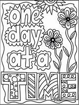 One Day At A Time Coloring Page By Mrs Peruccas Art Studio  TPT sketch template