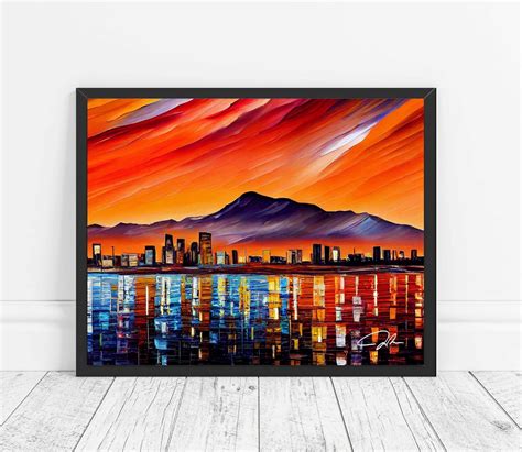 El Paso Texas Skyline Art Print El Paso Painting Wall Art, Original El ...