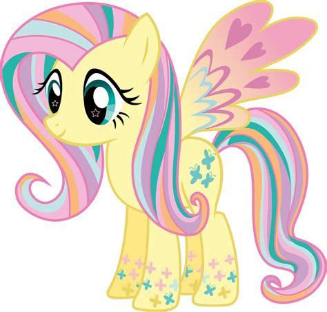 Rainbow Power Fluttershy Vector by icantunloveyou on DeviantArt