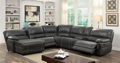 Estrella Sectional Sofa - CM6131GY | Sectional sofa with chaise ...