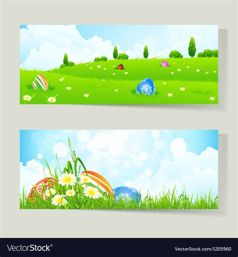 Easter cards with eggs Royalty Free Vector Image