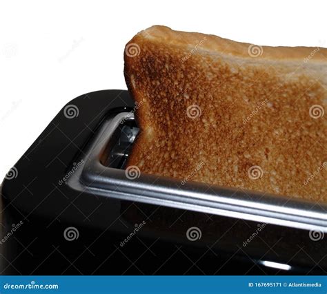 A Slice of Toast in the Toaster Stock Image - Image of toaster, slice: 167695171