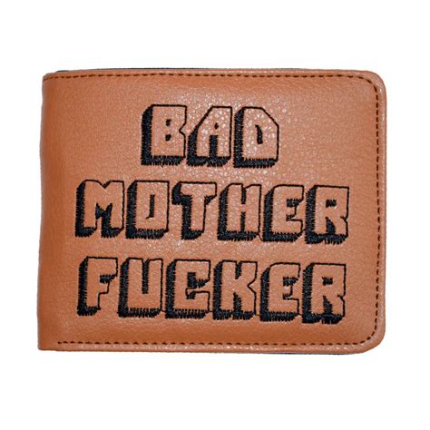 Pulp Fiction Jules Wallet with zipper Coin Pocket Bad Mother Letters Solid Wallet Card Holder ...